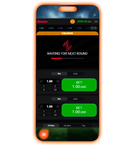 Selecting the bet amount
