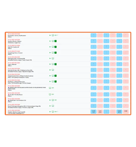 View available matches.