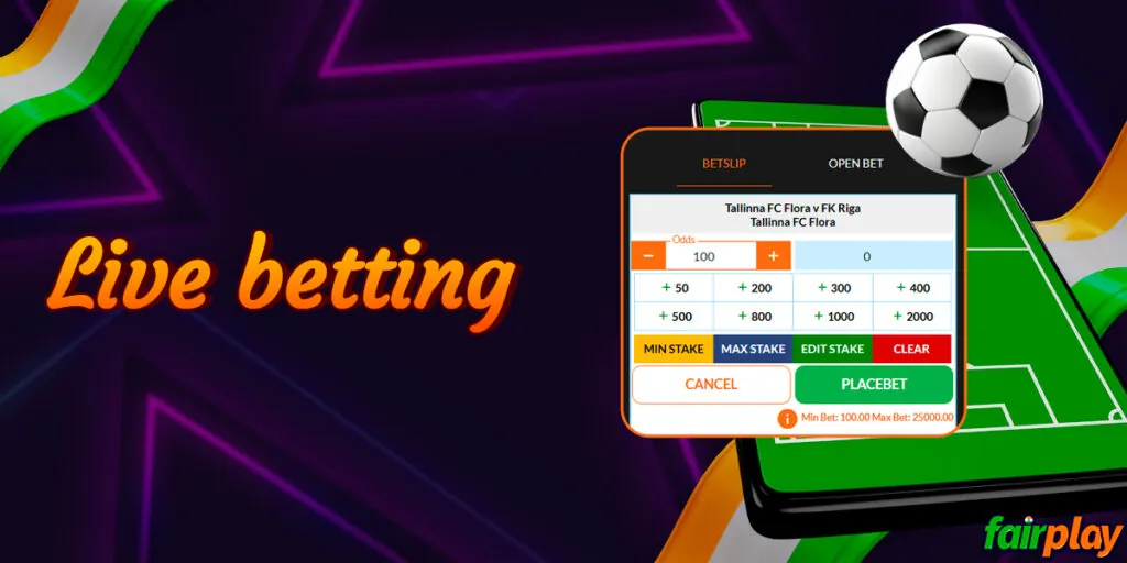 Live online football betting.