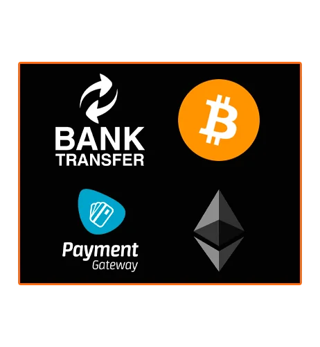 Popular payment methods.