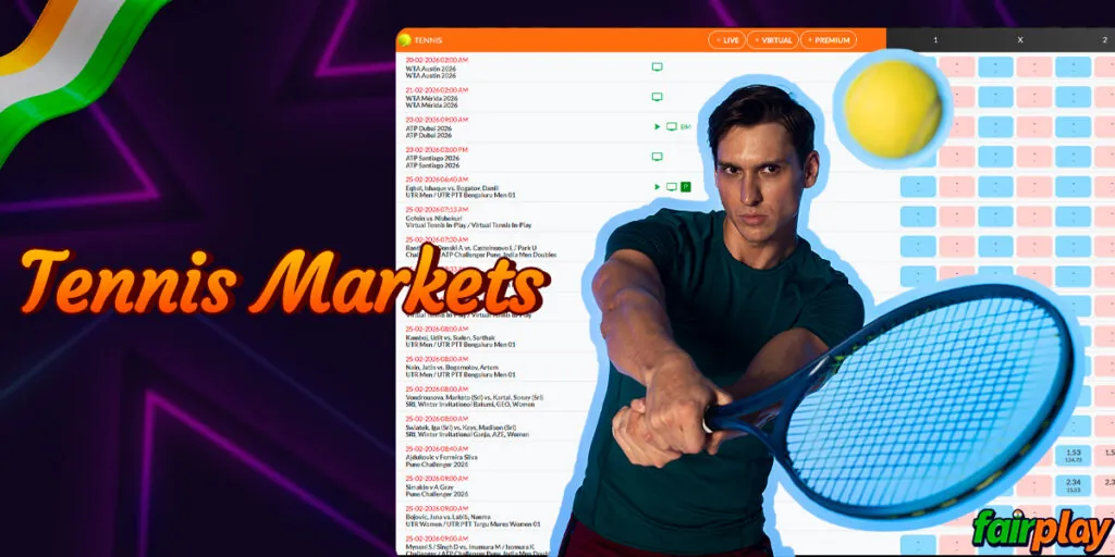 The tennis betting market.