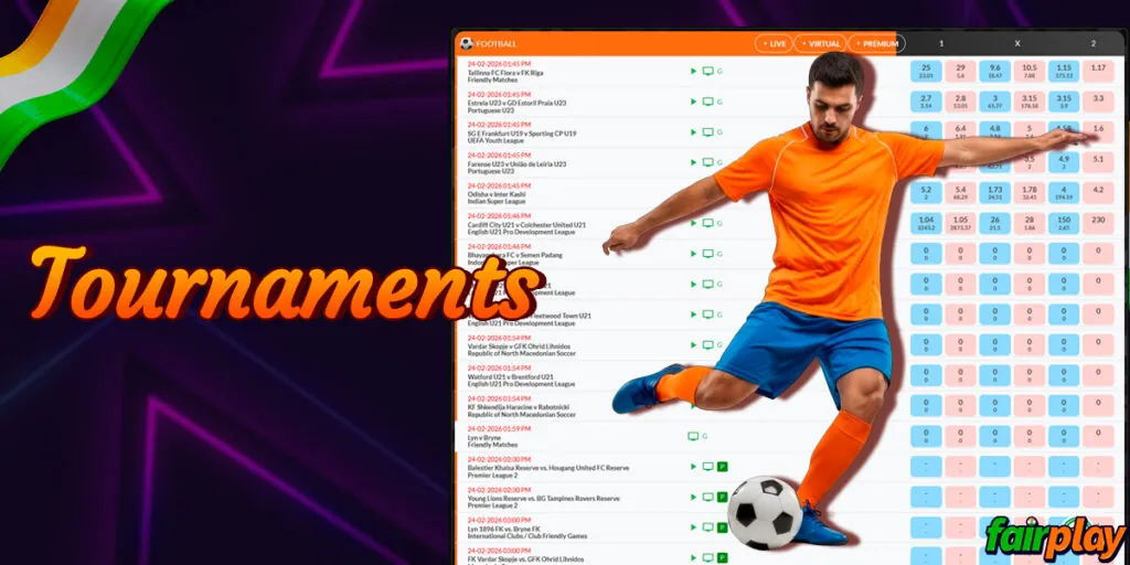 Football tournaments.