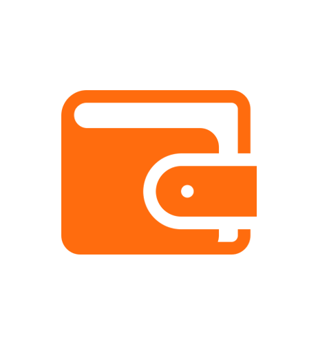 Wallet button for withdrawing money.