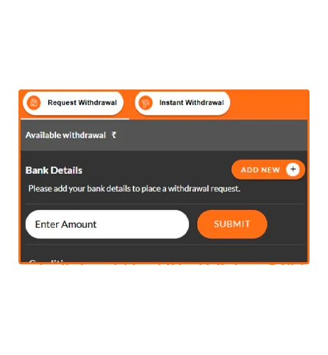 Withdraw the amount of money.